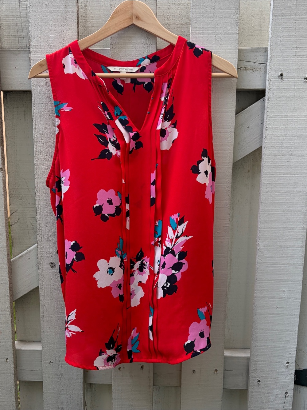 41 Hawthorn Breyson Pleat Detail Split Neck Blouse